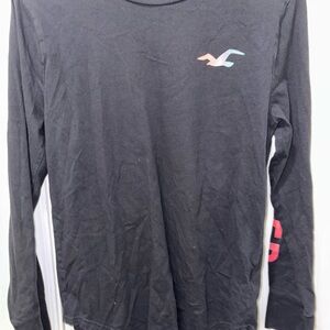 Hollister Black Long Sleeve Tee with Logo